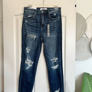 Mika Yoga Wear Women's Distressed Blue Jeans
